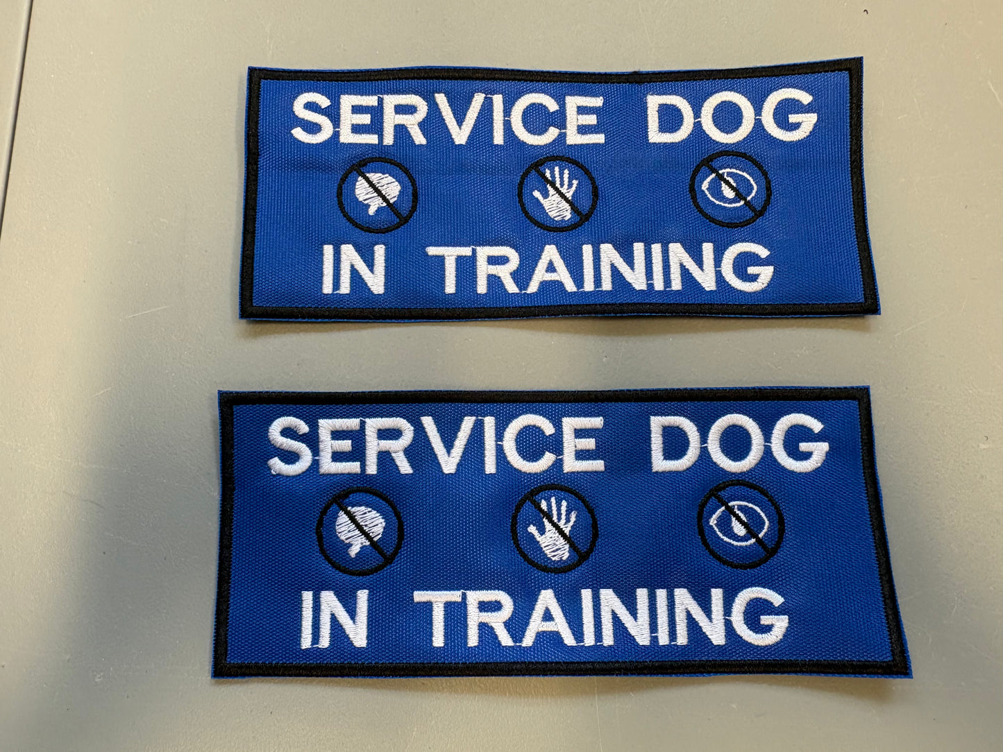 Service Dog / Chien d'Assistance Patch with Icons