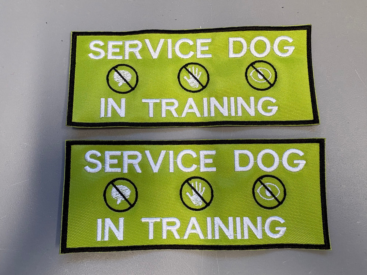 Service Dog / Chien d'Assistance Patch with Icons