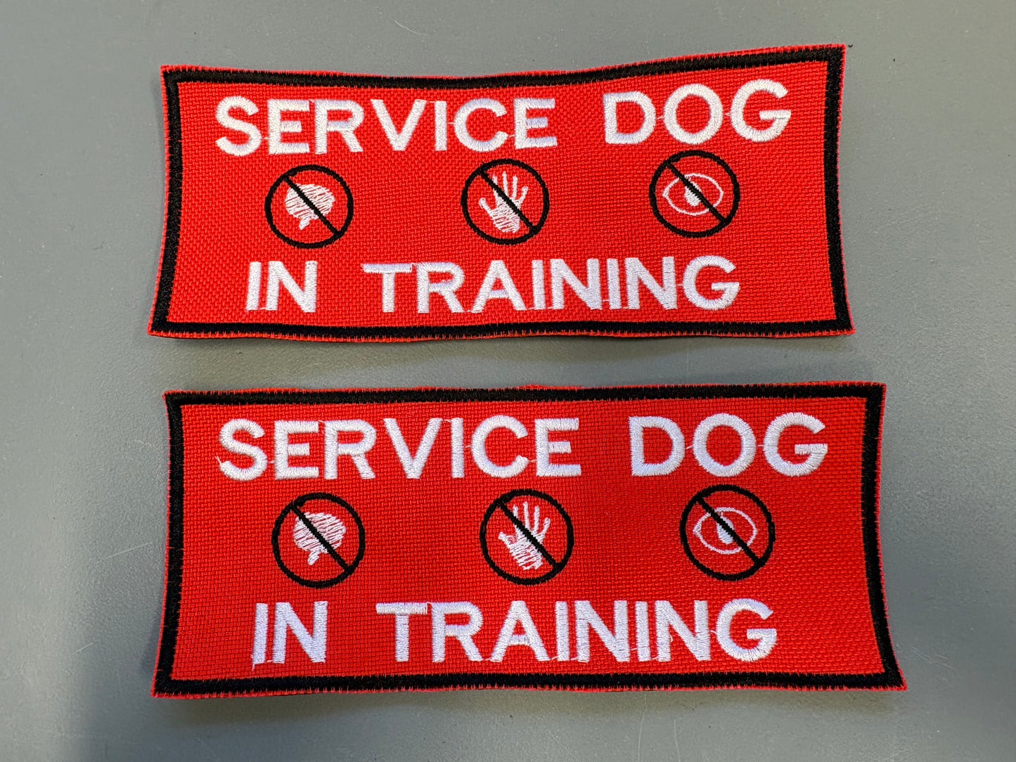Service Dog / Chien d'Assistance Patch with Icons