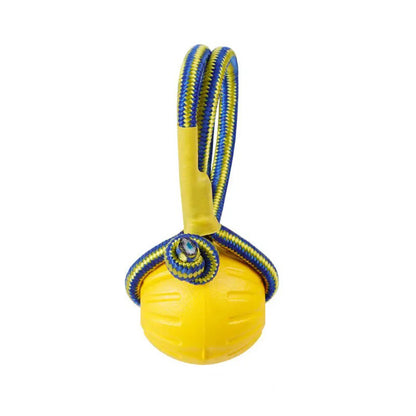 K9 Training Ball on a Rope | Floating Reward Toy for Drive Building, Fetch & Tug