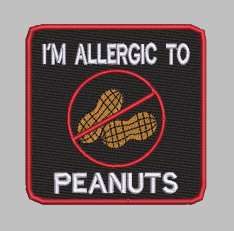 🥜 4-in-1 PEANUT ALLERGY ALERT Machine Embroidery ITH Bundle - 3.5" Patch Files