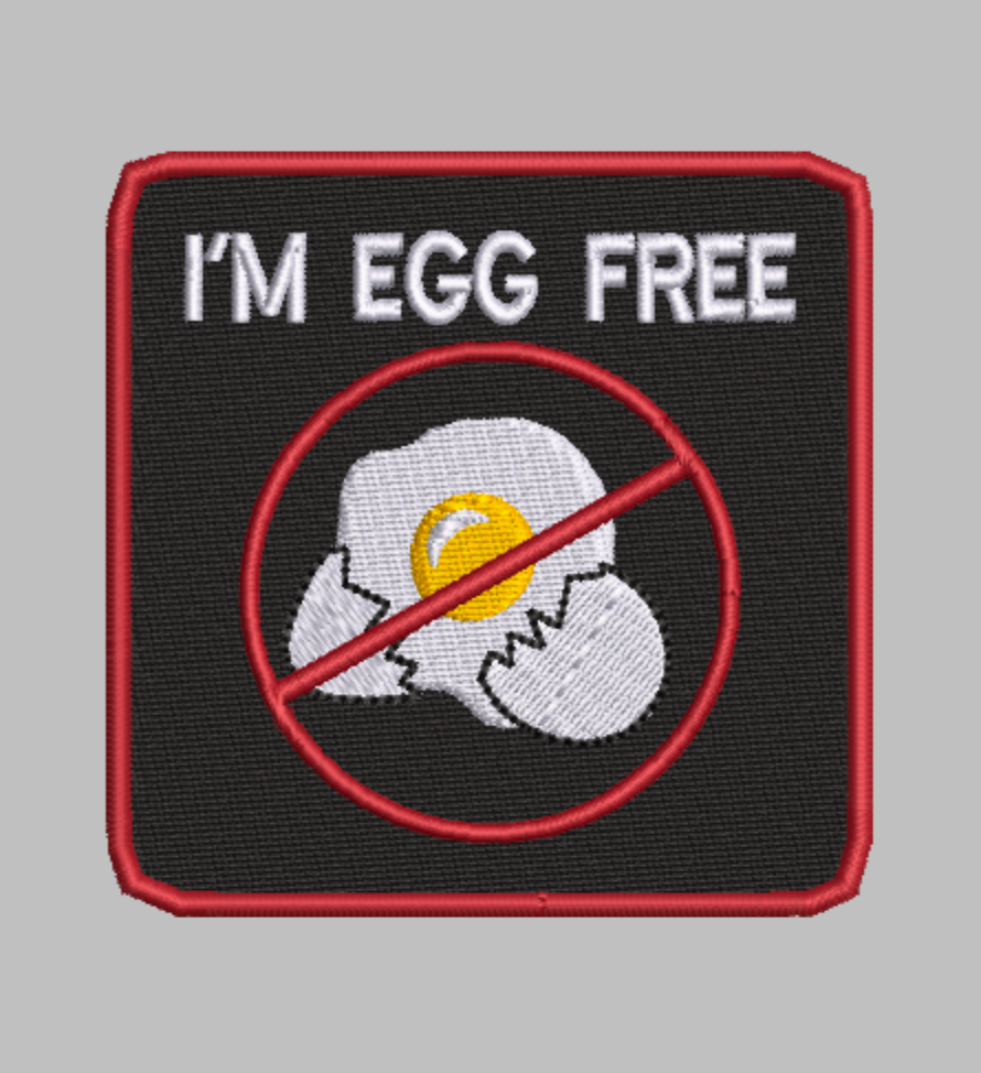 🍳 4-in-1 EGG ALLERGY Machine Embroidery ITH Bundle - 3.5" Patch Files