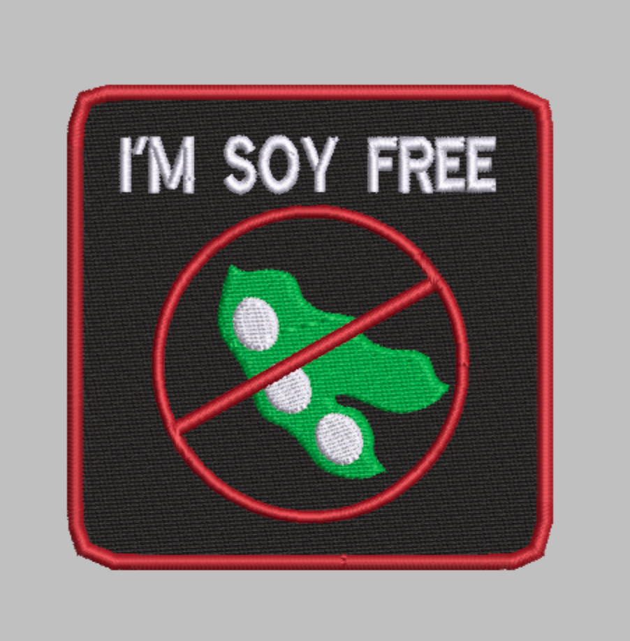 🟢 4-in-1 SOY ALLERGY ALERT Machine Embroidery ITH Bundle - 3.5" Patch Files