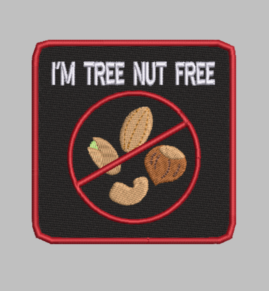 🌰 4-in-1 TREE NUT ALLERGY ALERT Machine Embroidery ITH Bundle - 3.5" Patch Files