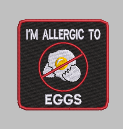 🍳 4-in-1 EGG ALLERGY Machine Embroidery ITH Bundle - 3.5" Patch Files