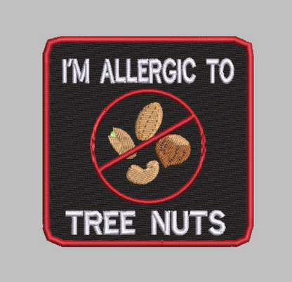 🌰 4-in-1 TREE NUT ALLERGY ALERT Machine Embroidery ITH Bundle - 3.5" Patch Files