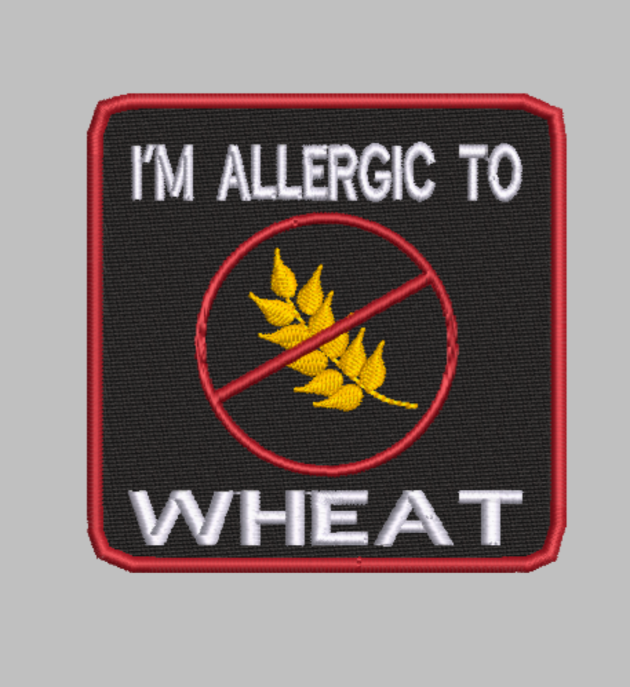 🌾 4-in-1 WHEAT ALLERGY & GLUTEN FREE Machine Embroidery ITH Bundle - 3.5" Patch Files