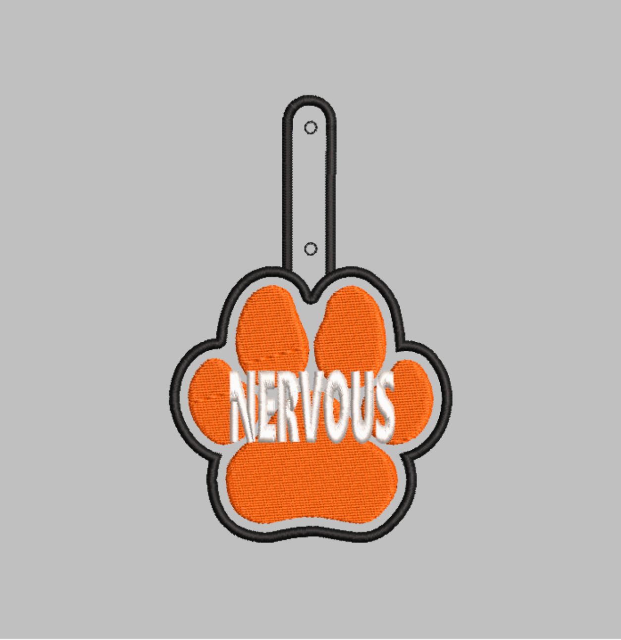 Nervous snap tab embroidery file