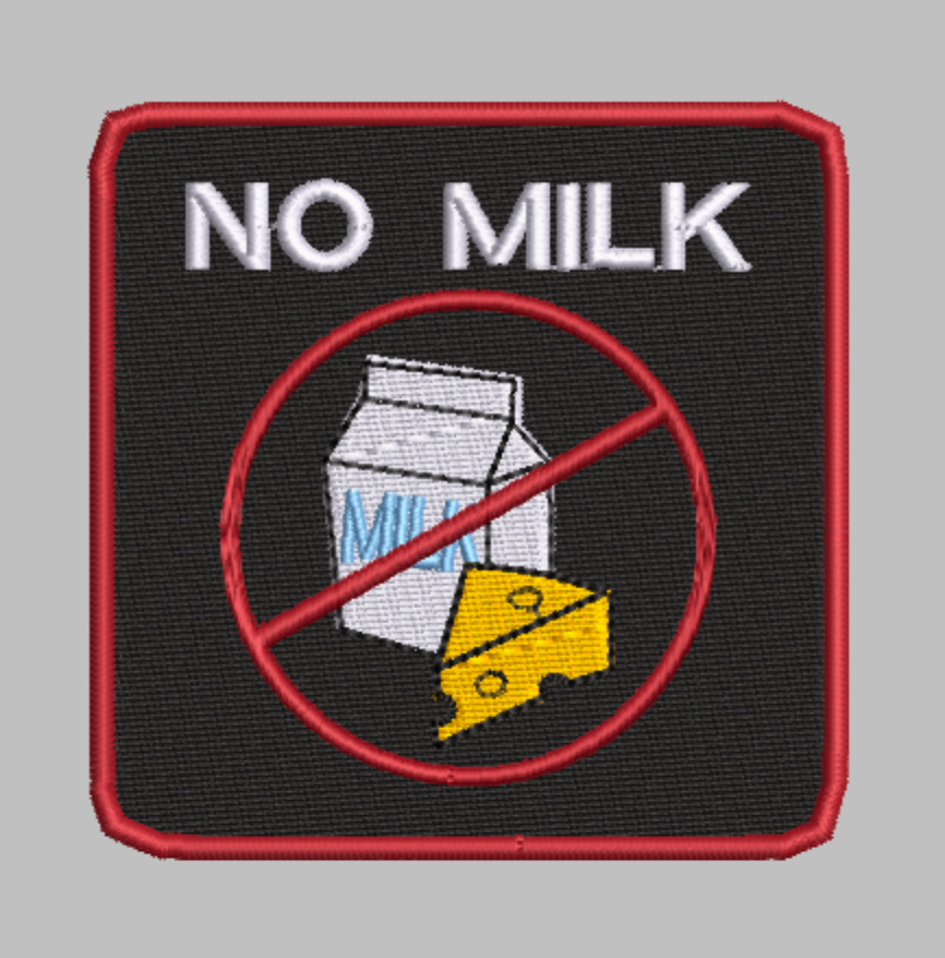🥛 4-in-1 MILK ALLERGY & DAIRY FREE Machine Embroidery ITH Bundle - 3.5" Patch Files