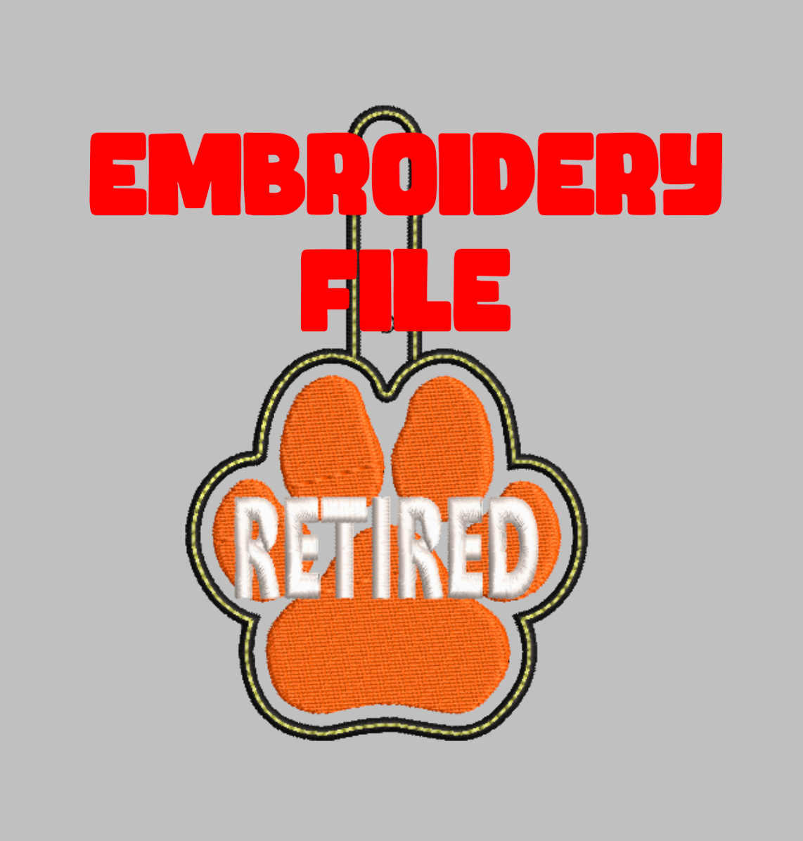 "RETIRED" Snap Tab Embroidery File (Digital Only)