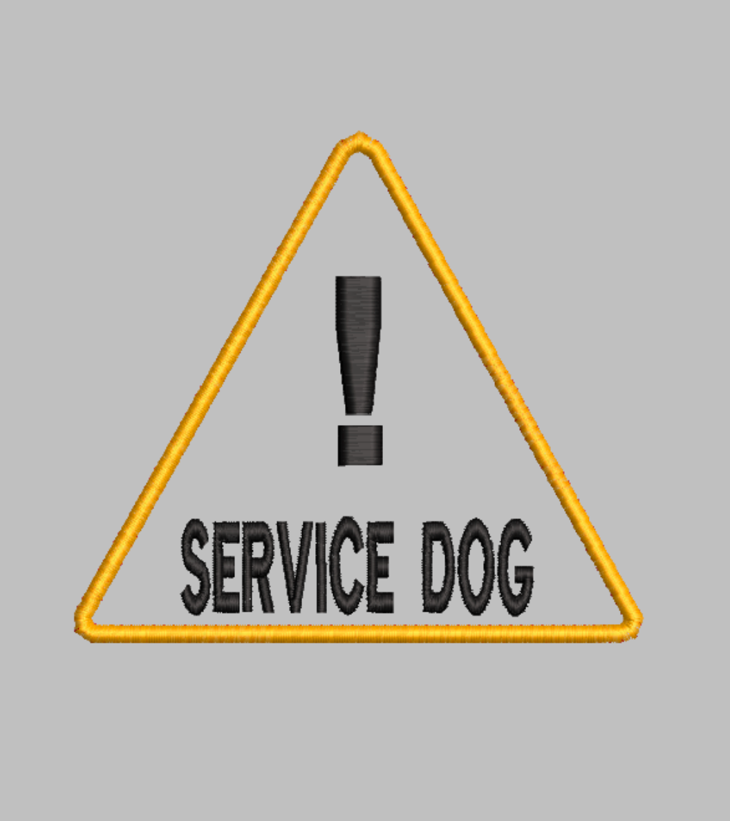 SERVICE DOG IN TRIANGLE EMBROIDERY FILE