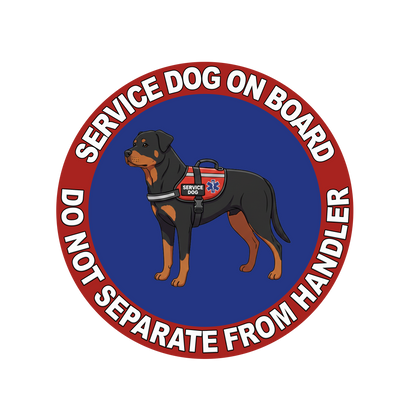 5"  Service Dog  Stickers Waterproof Car Window Decal (Breed Specific)
