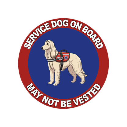 5"  Service Dog  Stickers Waterproof Car Window Decal (Breed Specific)