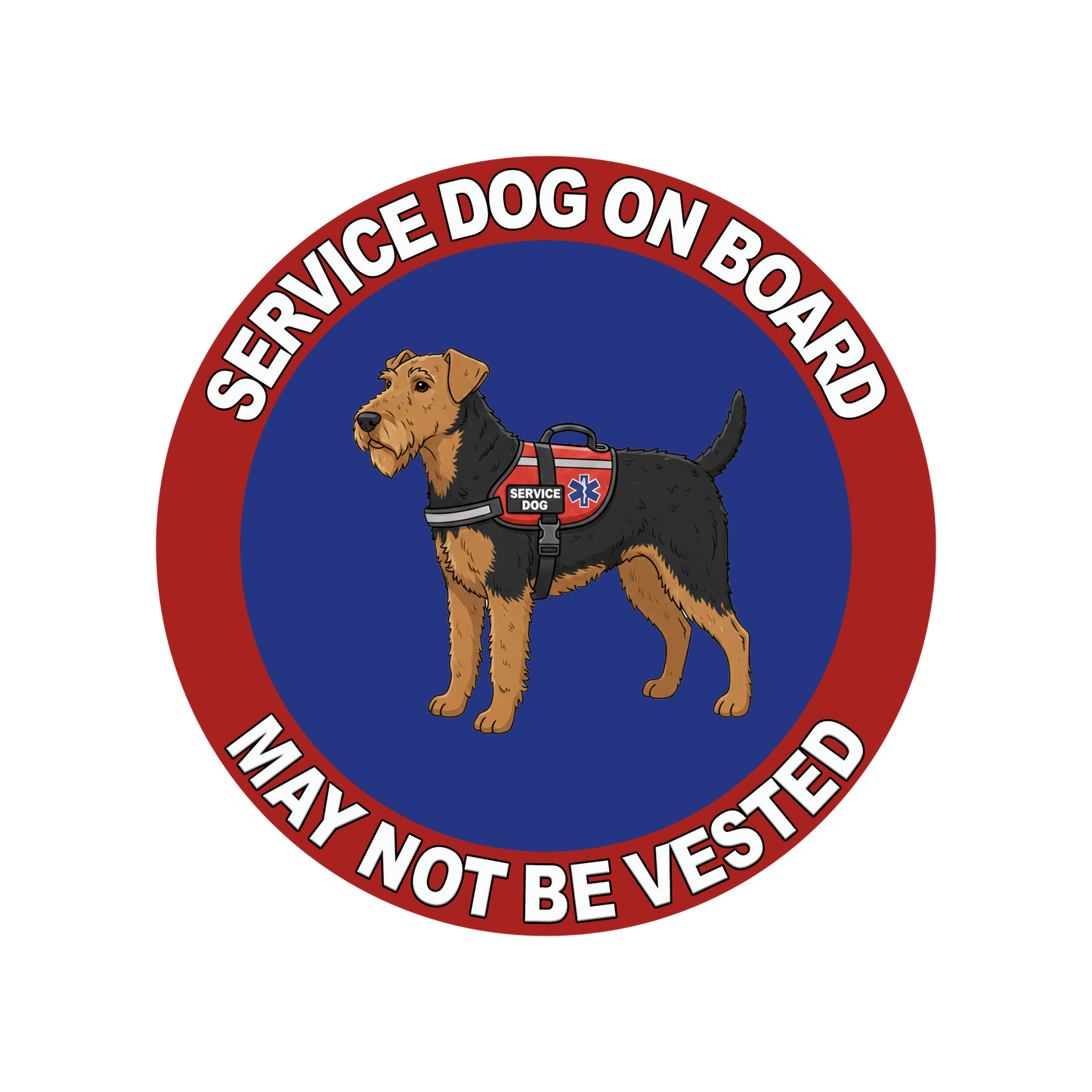 5"  Service Dog  Stickers Waterproof Car Window Decal (Breed Specific)