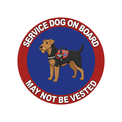 5"  Service Dog  Stickers Waterproof Car Window Decal (Breed Specific)