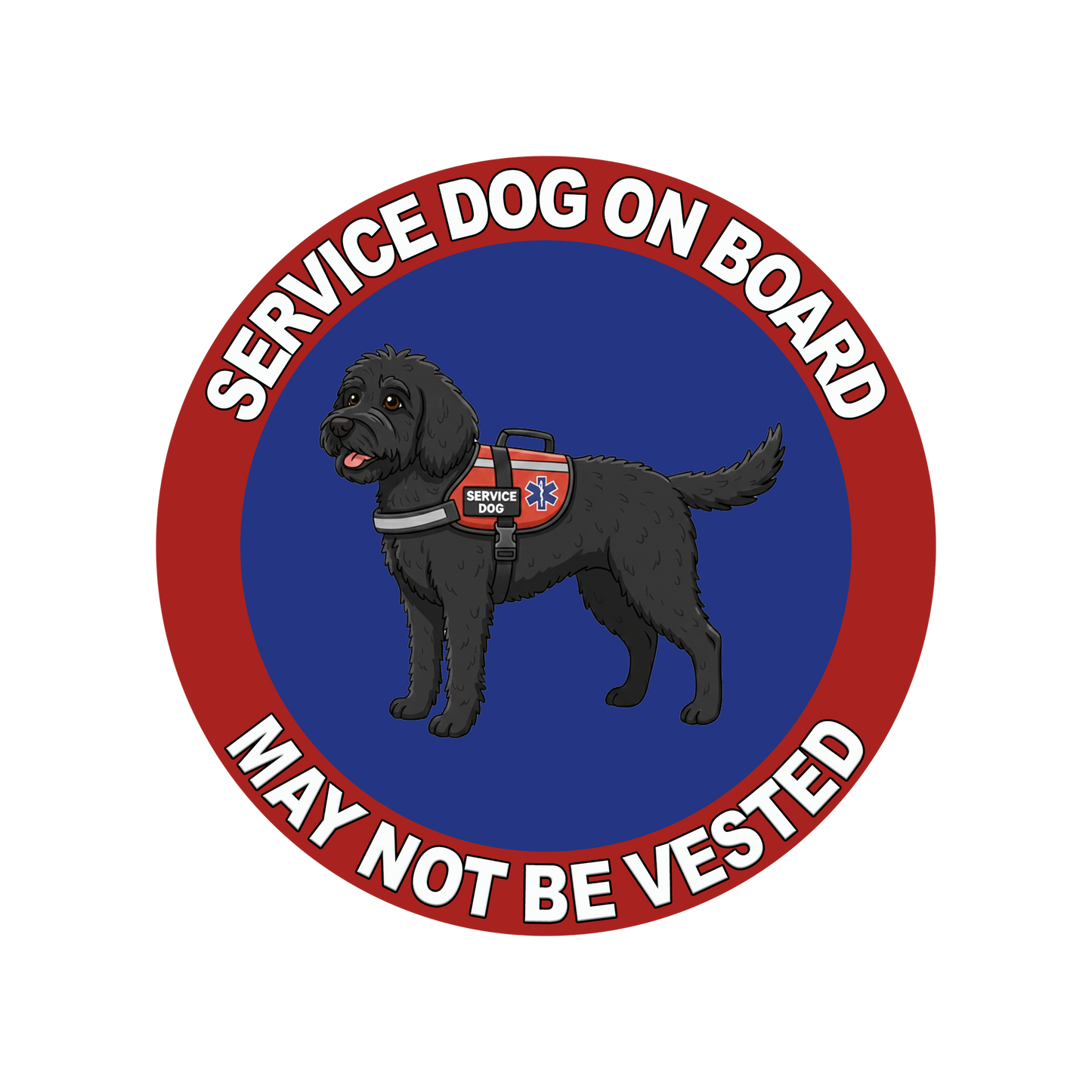 5"  Service Dog  Stickers Waterproof Car Window Decal (Breed Specific)