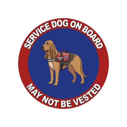 5"  Service Dog  Stickers Waterproof Car Window Decal (Breed Specific)
