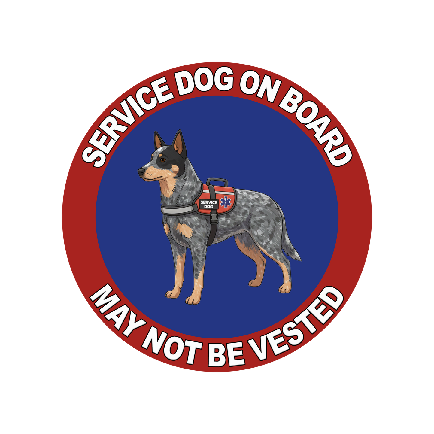 5"  Service Dog  Stickers Waterproof Car Window Decal (Breed Specific)