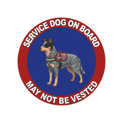 5"  Service Dog  Stickers Waterproof Car Window Decal (Breed Specific)