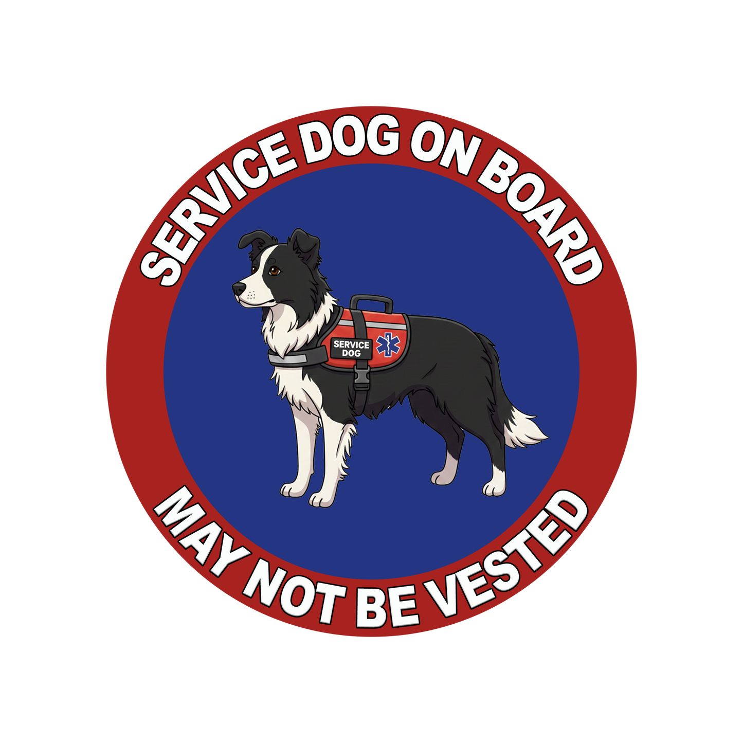 5"  Service Dog  Stickers Waterproof Car Window Decal (Breed Specific)