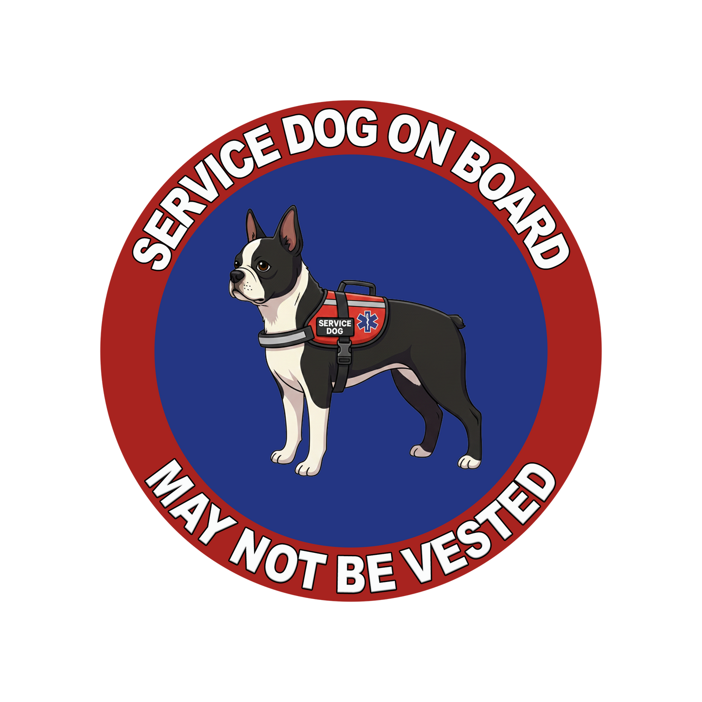 5"  Service Dog  Stickers Waterproof Car Window Decal (Breed Specific)