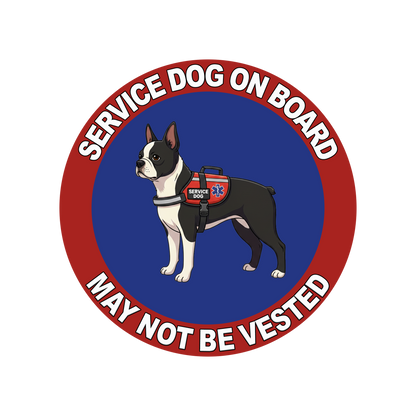 5"  Service Dog  Stickers Waterproof Car Window Decal (Breed Specific)