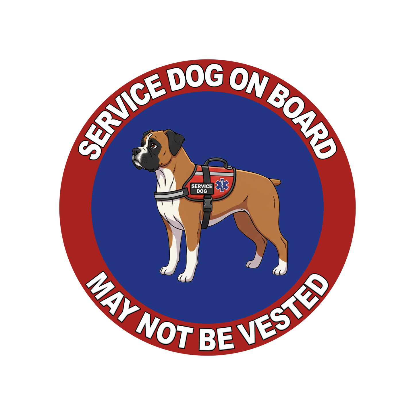5"  Service Dog  Stickers Waterproof Car Window Decal (Breed Specific)