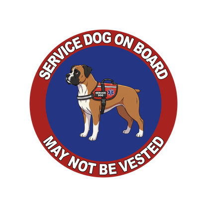 5"  Service Dog  Stickers Waterproof Car Window Decal (Breed Specific)
