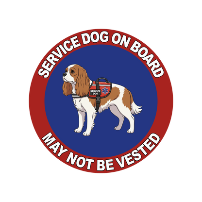 5"  Service Dog  Stickers Waterproof Car Window Decal (Breed Specific)