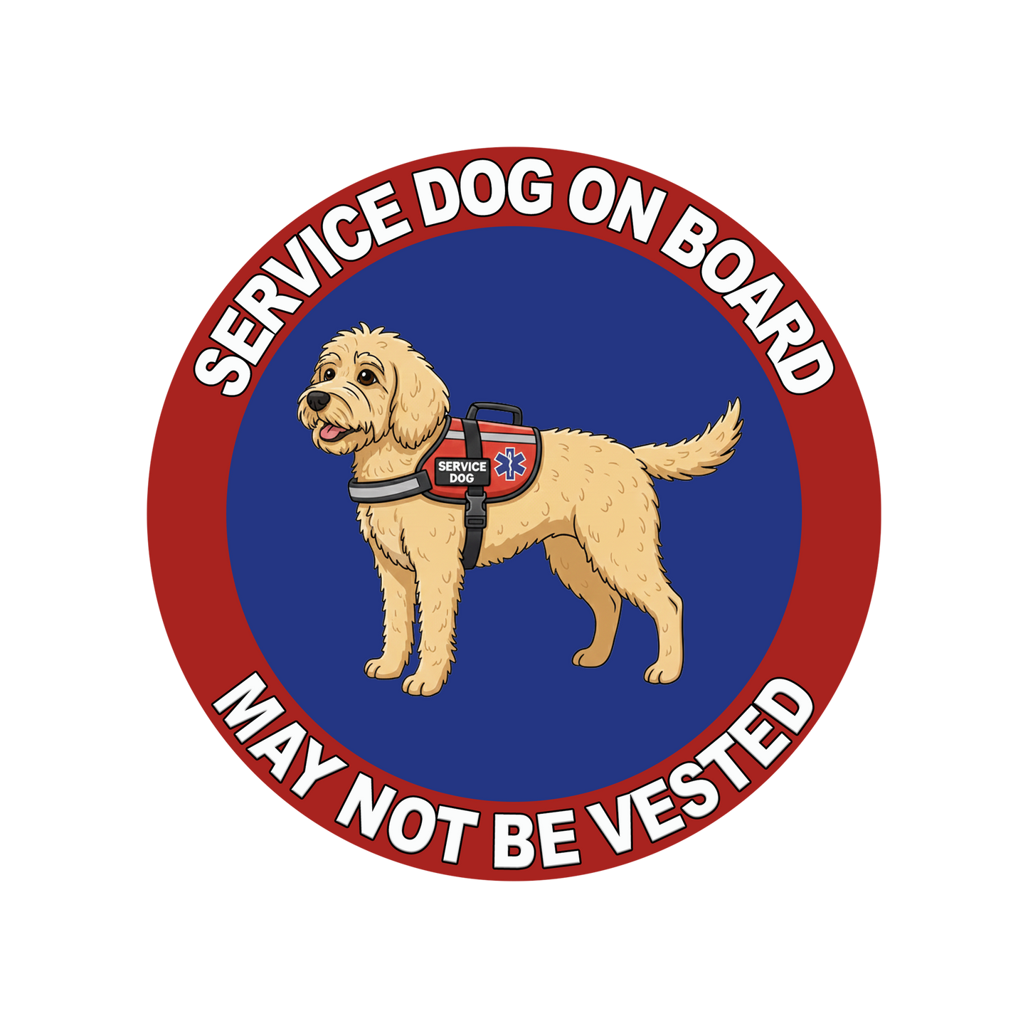 5"  Service Dog  Stickers Waterproof Car Window Decal (Breed Specific)