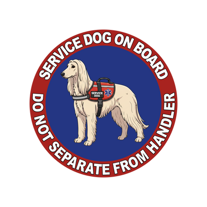 5"  Service Dog  Stickers Waterproof Car Window Decal (Breed Specific)