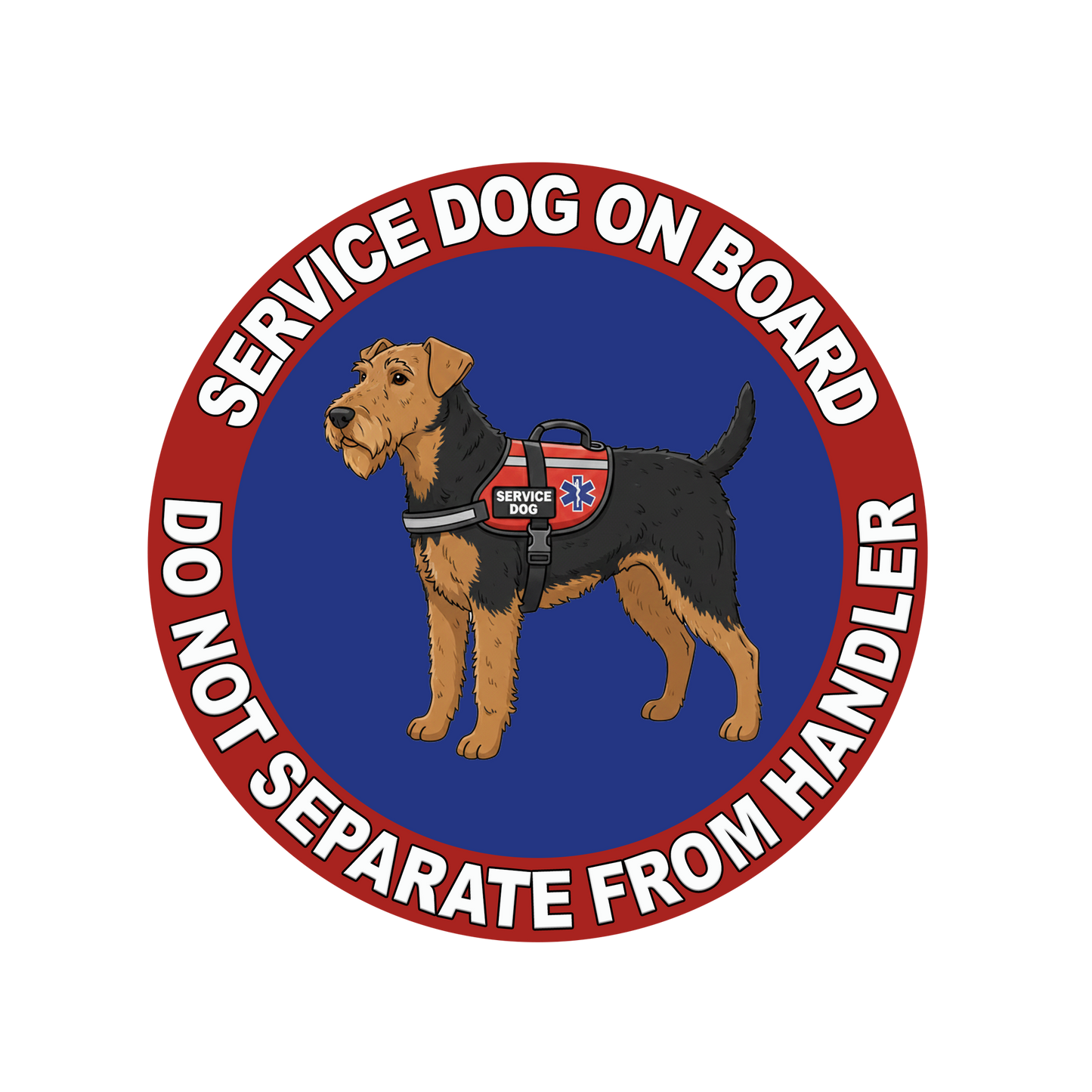 5"  Service Dog  Stickers Waterproof Car Window Decal (Breed Specific)