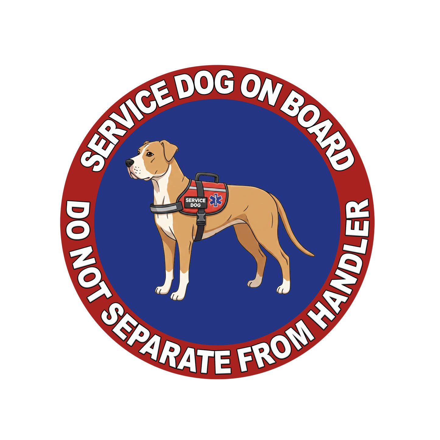 5"  Service Dog  Stickers Waterproof Car Window Decal (Breed Specific)