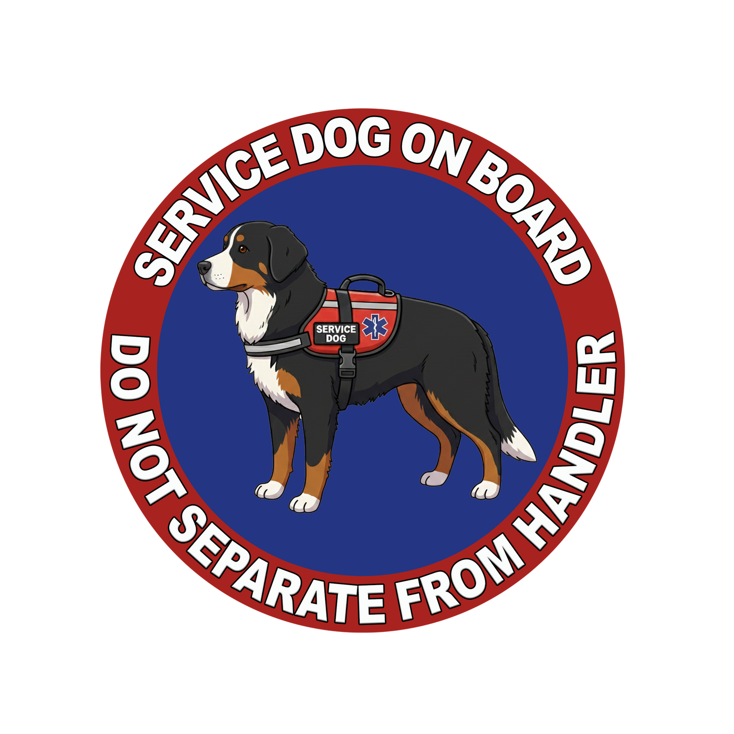 5"  Service Dog  Stickers Waterproof Car Window Decal (Breed Specific)