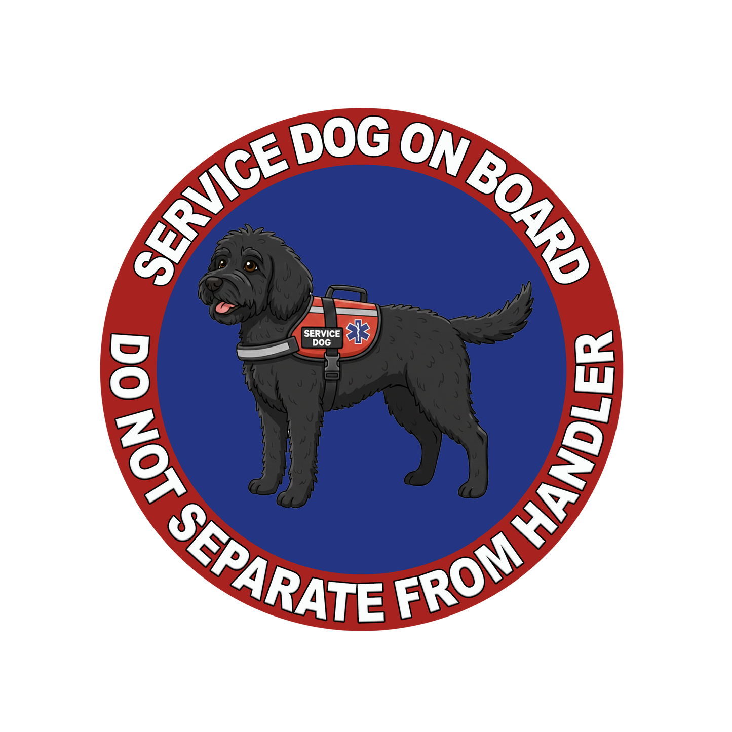 5"  Service Dog  Stickers Waterproof Car Window Decal (Breed Specific)