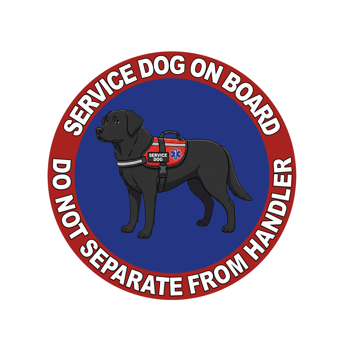 5"  Service Dog  Stickers Waterproof Car Window Decal (Breed Specific)