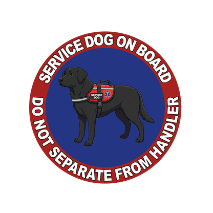 5"  Service Dog  Stickers Waterproof Car Window Decal (Breed Specific)