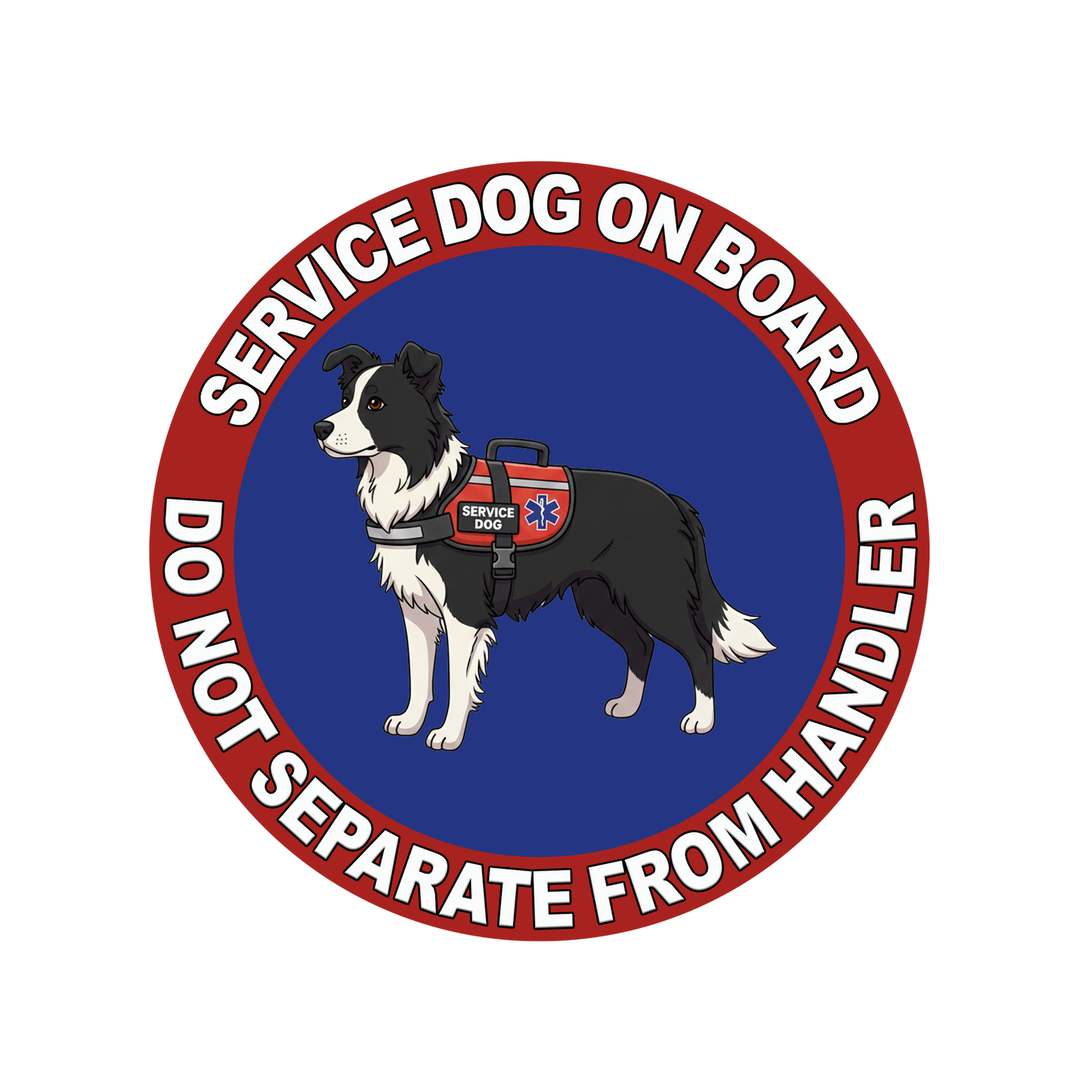 5"  Service Dog  Stickers Waterproof Car Window Decal (Breed Specific)