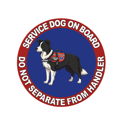 5"  Service Dog  Stickers Waterproof Car Window Decal (Breed Specific)