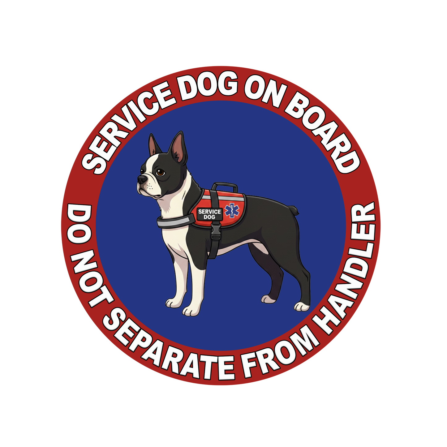 5"  Service Dog  Stickers Waterproof Car Window Decal (Breed Specific)