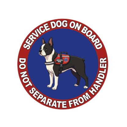 5"  Service Dog  Stickers Waterproof Car Window Decal (Breed Specific)