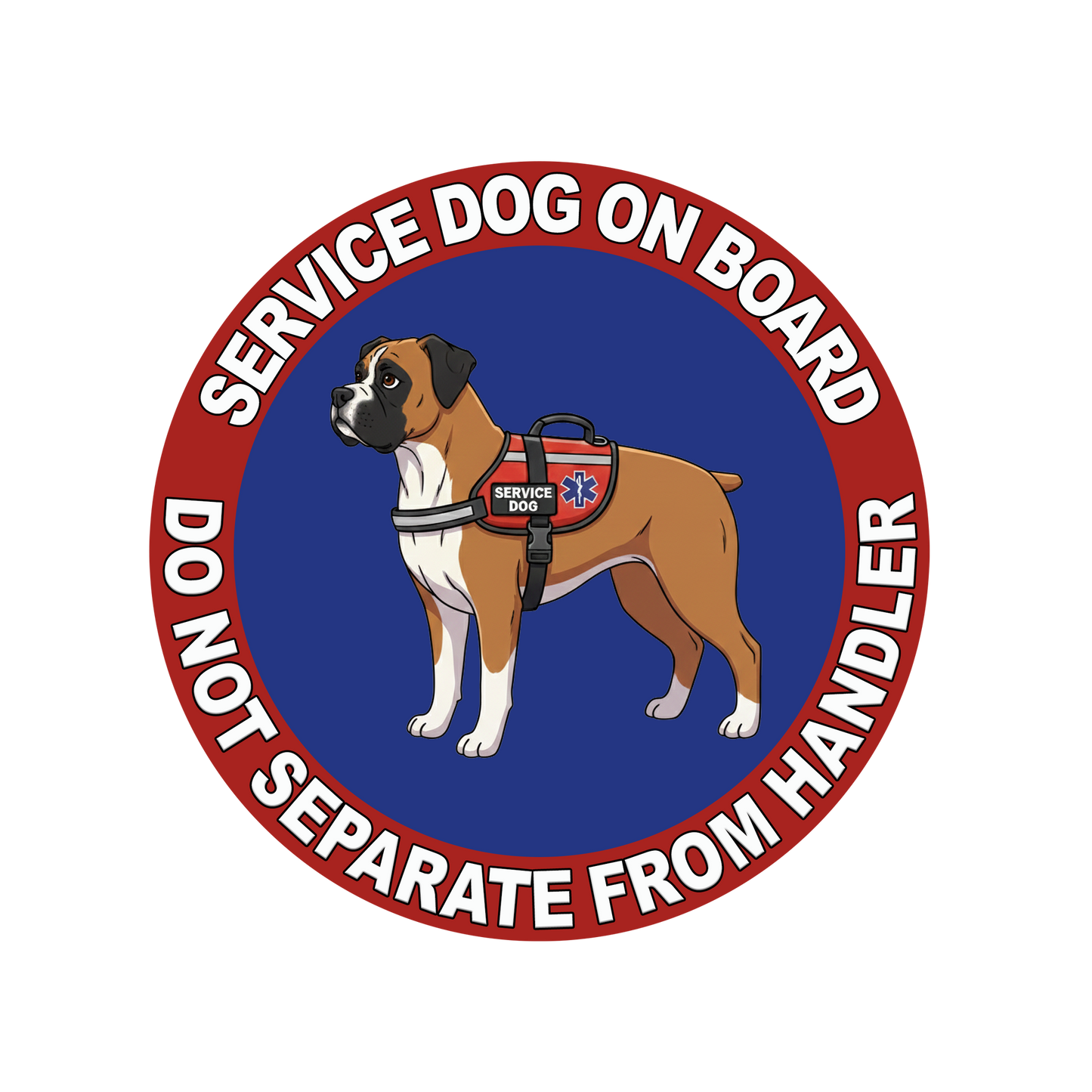 5"  Service Dog  Stickers Waterproof Car Window Decal (Breed Specific)
