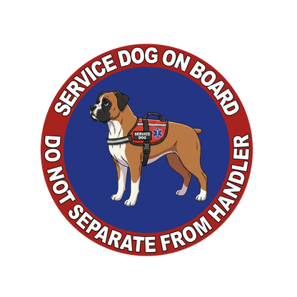 5"  Service Dog  Stickers Waterproof Car Window Decal (Breed Specific)