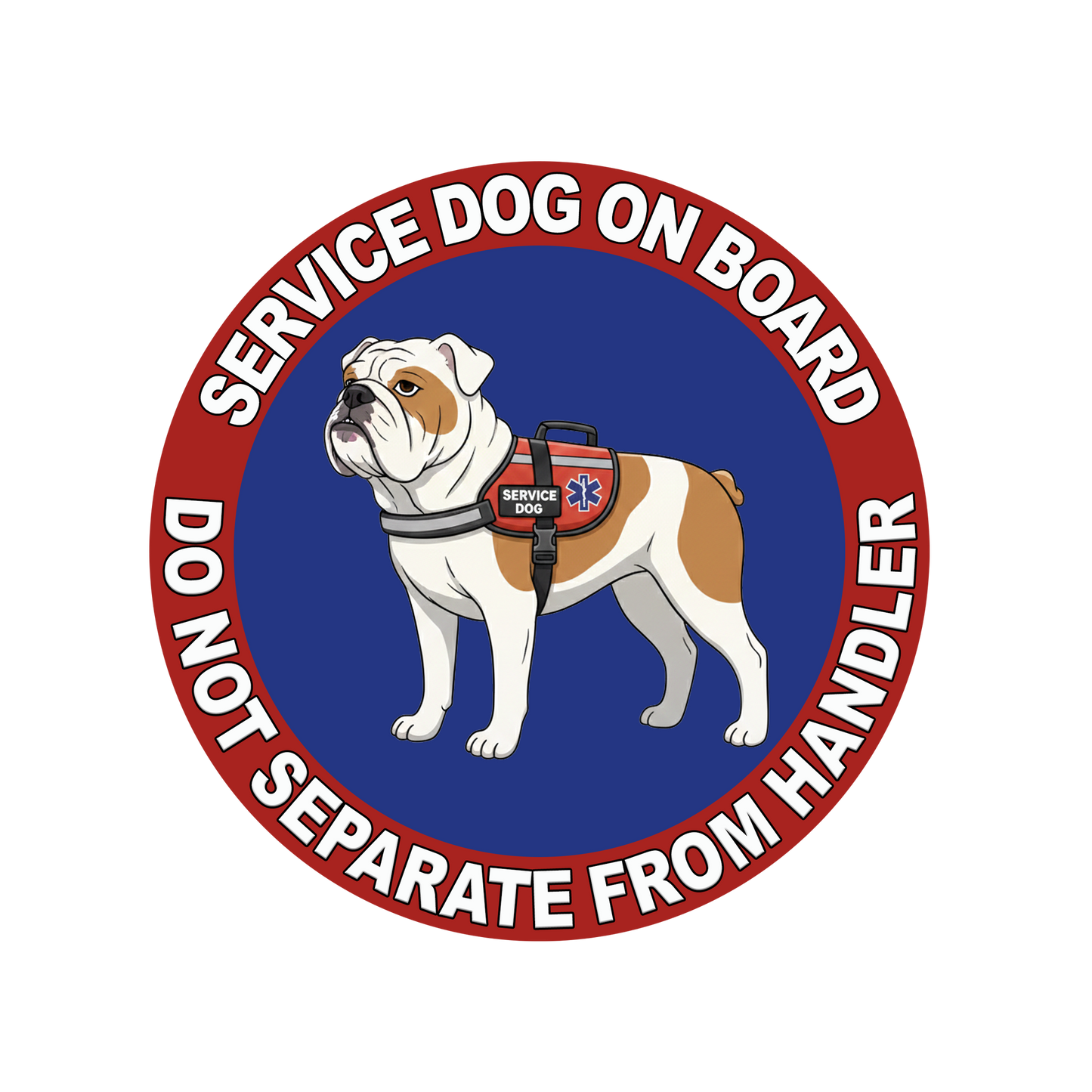 5"  Service Dog  Stickers Waterproof Car Window Decal (Breed Specific)