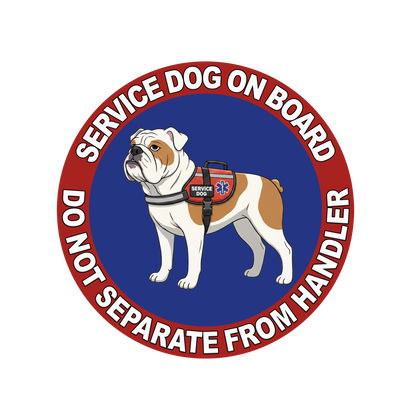 5"  Service Dog  Stickers Waterproof Car Window Decal (Breed Specific)