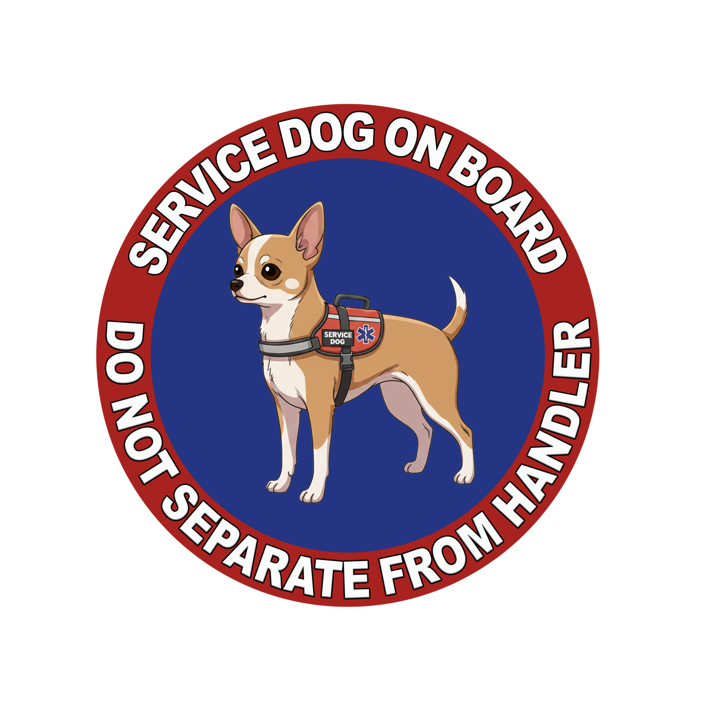 5"  Service Dog  Stickers Waterproof Car Window Decal (Breed Specific)