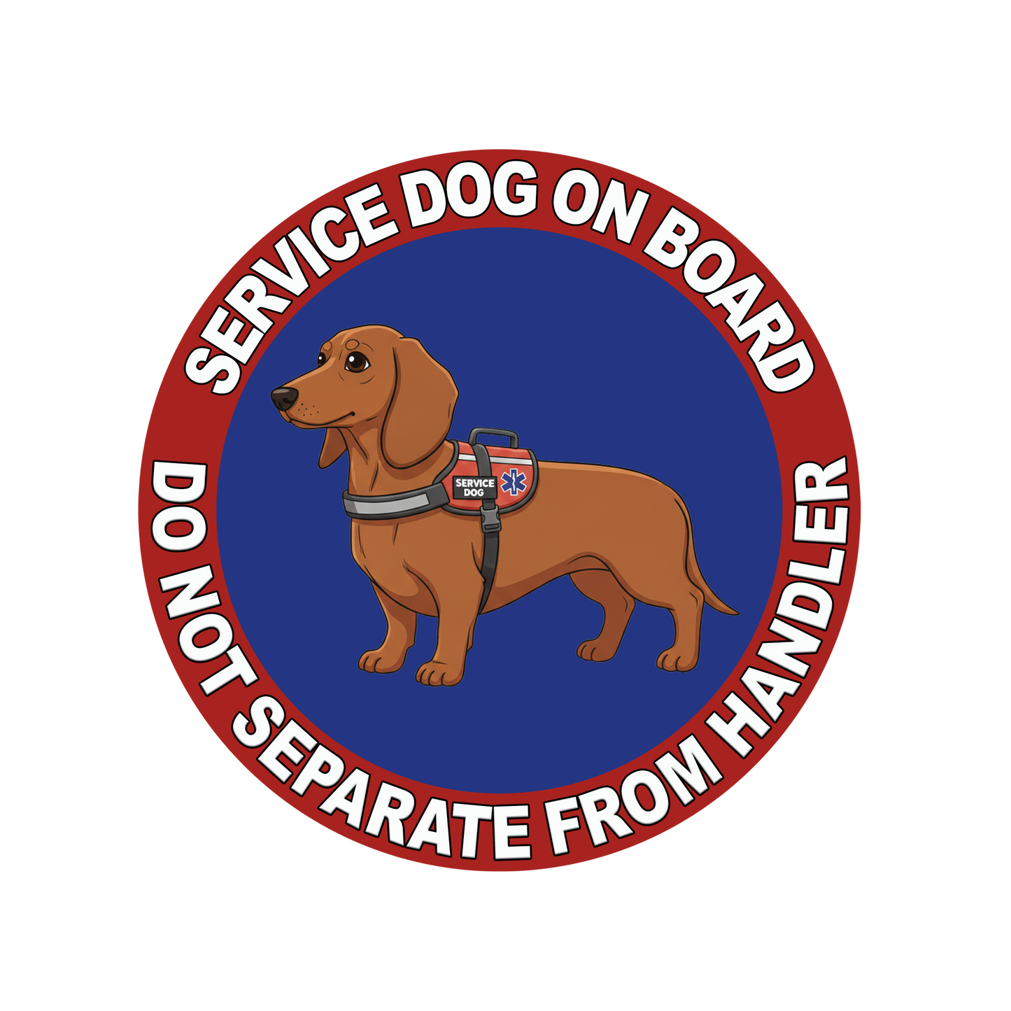 5"  Service Dog  Stickers Waterproof Car Window Decal (Breed Specific)