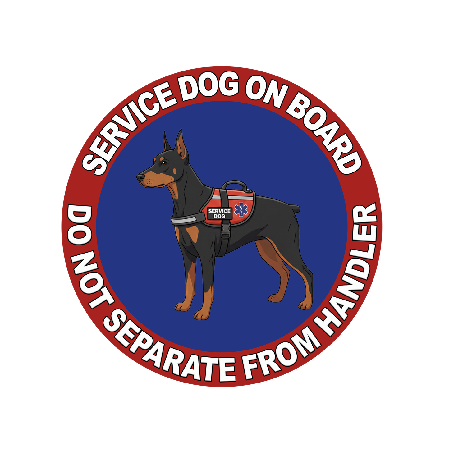 5"  Service Dog  Stickers Waterproof Car Window Decal (Breed Specific)