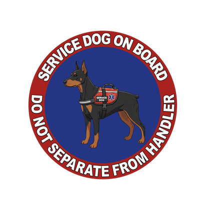 5"  Service Dog  Stickers Waterproof Car Window Decal (Breed Specific)