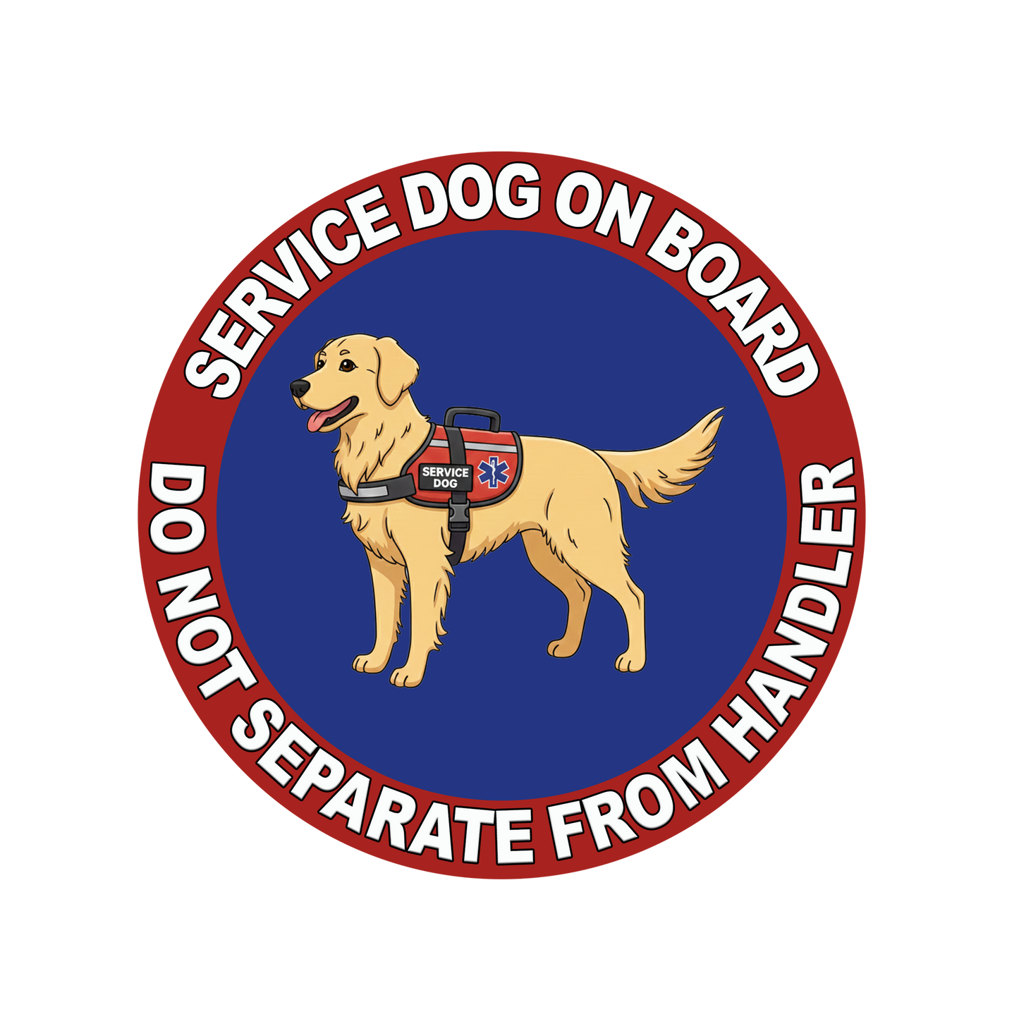 5"  Service Dog  Stickers Waterproof Car Window Decal (Breed Specific)